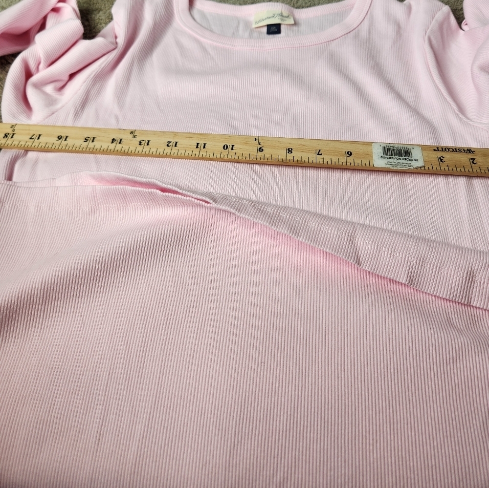 Universal Thread Light Pink Ribbed Long Sleeve Dress XXL - Picture 9 of 13